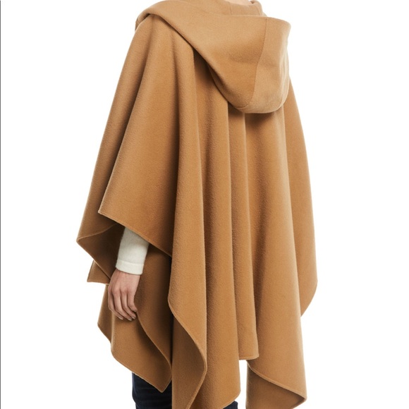 Theory Hooded Divide Wool Cashmere Poncho Jacket - Picture 3 of 8